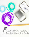 Knit extension cords - stitch holder cords